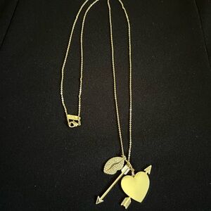 Victoria's Secret gold chain necklace with charms